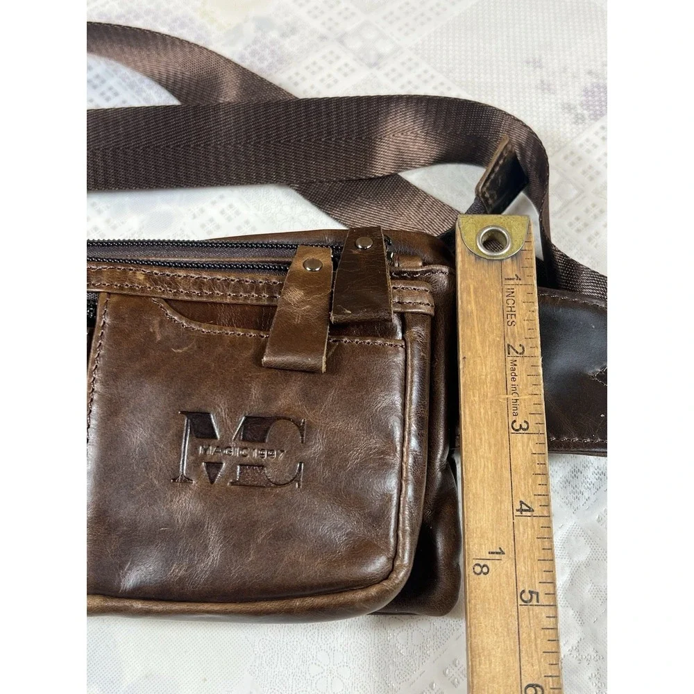 Magic1997 Mens Vintage Leathers Fanny Packs Genuine‎ 6 Pockets Slim Waist
